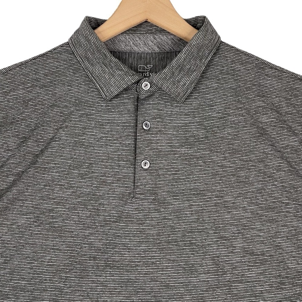 Vinyard Vines Performance Polo Mens XL Sankaty Destin Stripe Print Golf Shirt